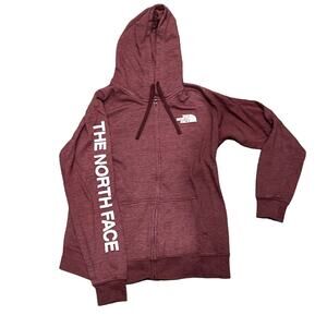 The North Face Women's Half Dome Full Zip Hoodie Maroon Size L